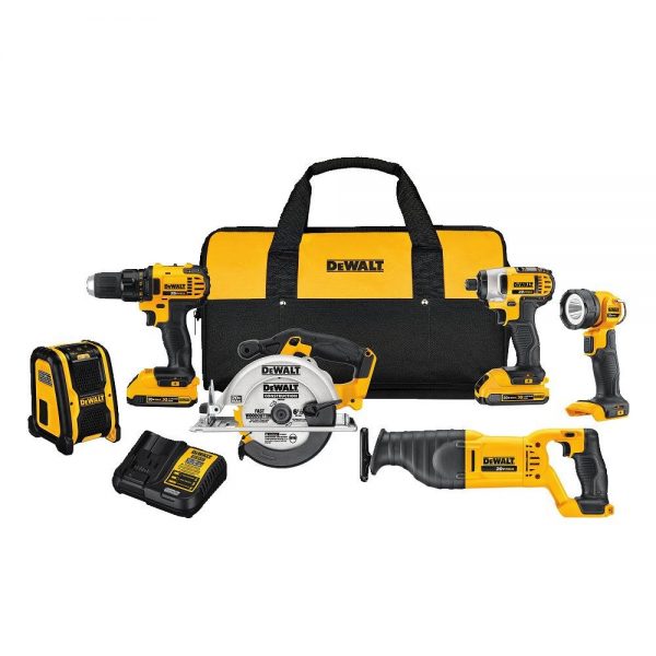 DEWALT DCK620D2 20V MA Compact 6-Tool Combo Kit