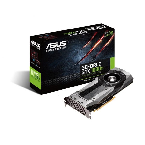 ASUS GeForce GTX 1080 TI 11GB GDDR5X Founders Edition VR Ready 5K HD Gaming HDMI DisplayPort PCIe Graphics Card GTX1080TI-FE