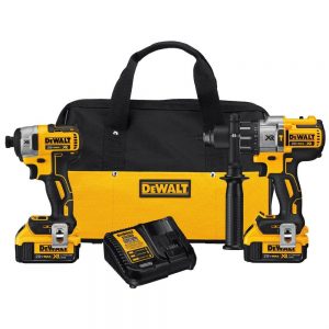 DEWALT DCK299M2 20V MAX XR Lithium Ion Brushless Premium Hammerdrill & Impact Driver Combo Kit, 4.0 Ah