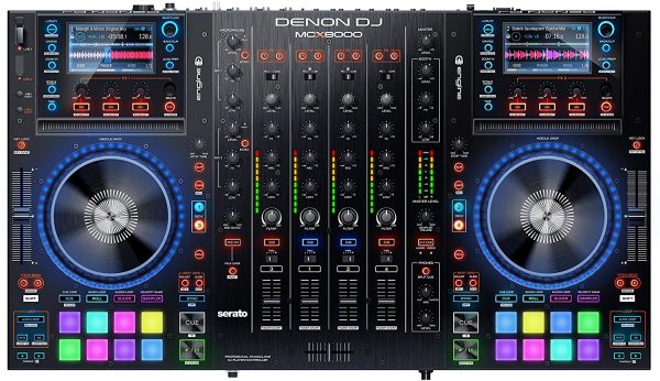 Denon DJ MCX8000 | Standalone DJ Player and Serato 4-Channel DJ Controller)